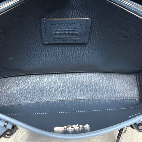 Coach Mollie Tote Bag 25 Signature C Light Blue - Picture 8 of 12